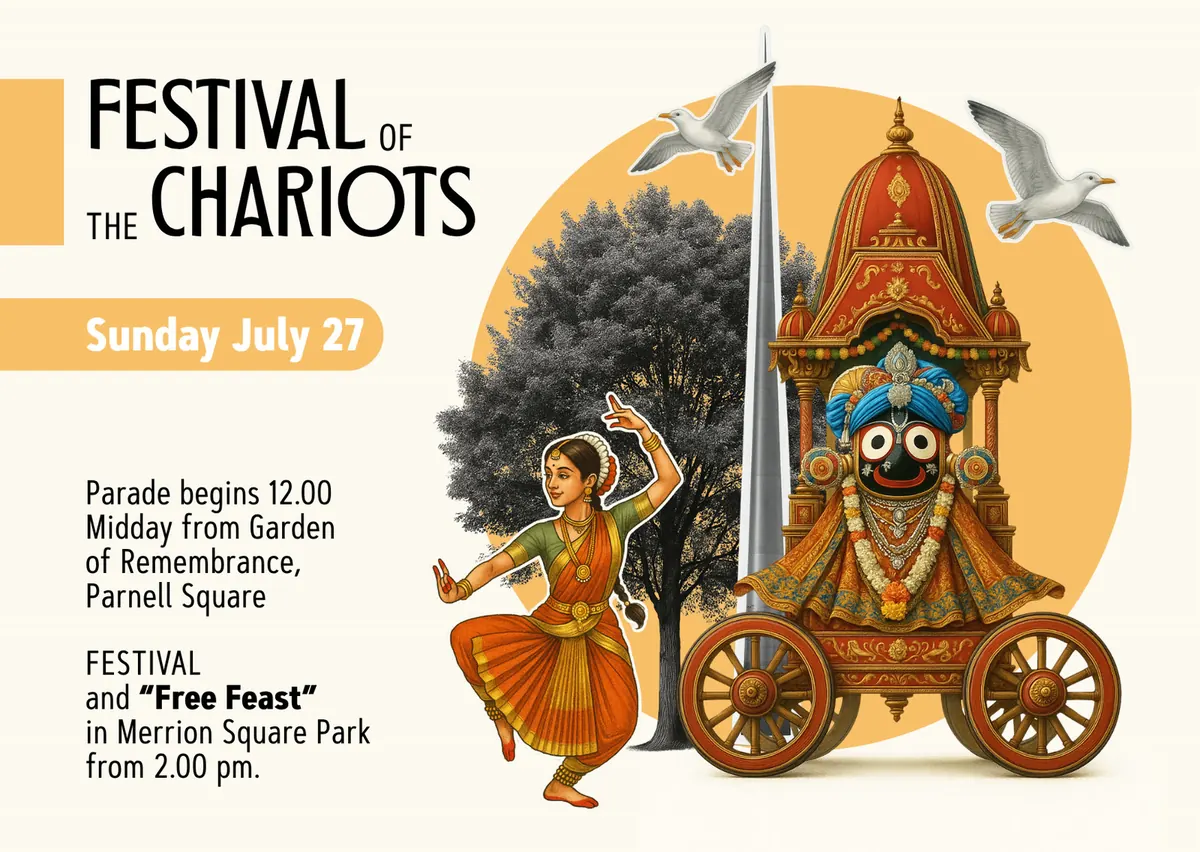 Festival of the Chariots Dublin poster